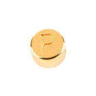 Letterkraal Letter P goud 7mm 24K verguld