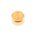 Cuenta letra Letra Q oro 7mm chapado en oro 24K