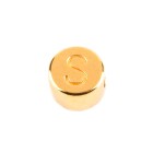 Buchstabenperle S gold 7mm vergoldet