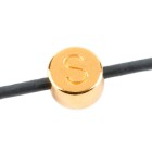 Buchstabenperle S gold 7mm vergoldet