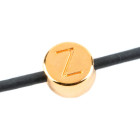 Buchstabenperle Buchstabe Z gold 7mm 24K vergoldet