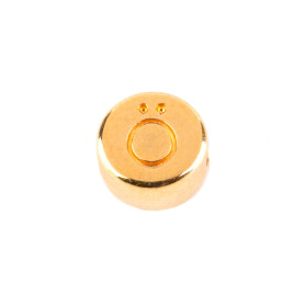 Letter bead Letter Ö gold 7mm 24K gold plated