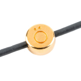 Buchstabenperle Buchstabe Ö gold 7mm 24K vergoldet