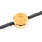 Cuenta letra Letra Ö oro 7mm chapado en oro 24K