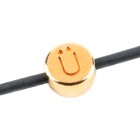 Buchstabenperle Ü gold 7mm vergoldet