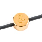 Perle Lettre caractère & or 7mm plaqué or