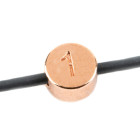 Letter bead Number 1 rose gold 7mm 24K rose gold plated