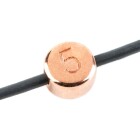 Perle Lettre Numéro 5 or rose 7mm plaqué or rose