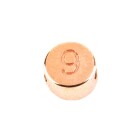 Letterkraal nummer 9 roségoud 7mm 24K roségoud verguld