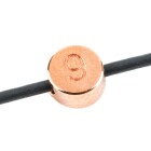 Letterkraal nummer 9 roségoud 7mm 24K roségoud verguld
