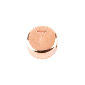 Letter Bead Number 7 rose gold 7mm rose gold plated