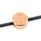 Letter Bead Number 8 rose gold 7mm rose gold plated