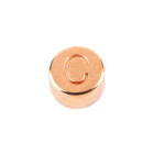 Buchstabenperle Buchstabe C rosegold 7mm 24K vergoldet