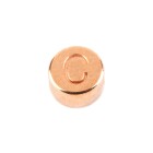 Letter Bead C rose gold 7mm rose gold plated