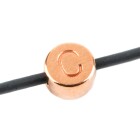 Letter Bead C rose gold 7mm rose gold plated