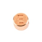 Letterkraal E roségoud 7mm 24K roségoud verguld