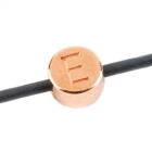 Letterkraal E roségoud 7mm 24K roségoud verguld