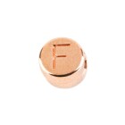 Letterkraal F roségoud 7mm 24K roségoud verguld