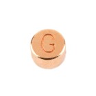 Letterkraal G roségoud 7mm 24K roségoud verguld