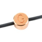 Letterkraal G roségoud 7mm 24K roségoud verguld