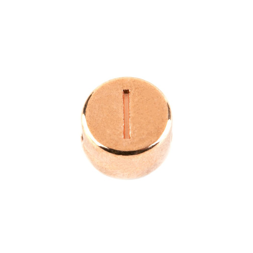 Buchstabenperle Buchstabe I rosegold 7mm 24K vergoldet