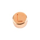 Letter Bead L rose gold 7mm rose gold plated