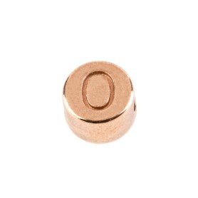 Letter Bead O rose gold 7mm rose gold plated