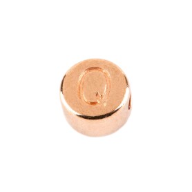 Letter Bead Q rose gold 7mm rose gold plated