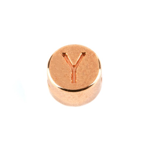 Letterkraal Y roségoud 7mm 24K roségoud verguld