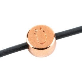 Buchstabenperle Buchstabe Ü rosegold 7mm 24K vergoldet