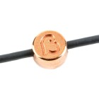 Cuenta de letras ß de oro rosa 7mm chapado en oro rosa