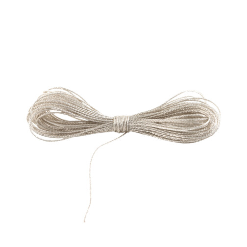 Cordón de joyería de cinta de Macrame metálico Ø0.5mm Offwhite