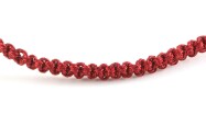 Cordón de joyería de cinta de Macrame metálico Ø0.5mm Rojo