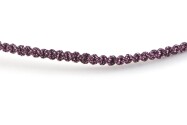 Metallic Macrame ribbon jewelry cord Ø0.5mm Plum