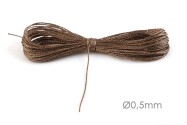 Métallique Ruban Macramé cordon décoratif Ø0,5mm Cappuchino