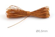 Metallic macrame cord jewelry cord Ø0.5mm Copper
