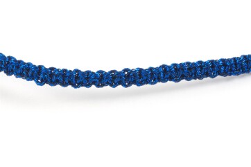 Metallic Makrameeband Schmuckkordel Ø0,5mm Blau