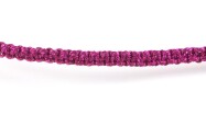 Metallic Macrame ribbon jewelry cord Ø0.5mm Fuchsia