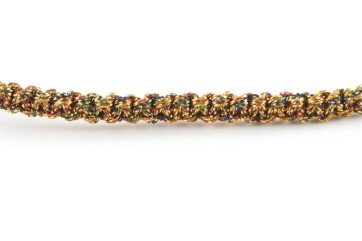 Metallic Macrame ribbon jewelry cord Ø0.5mm Gold Colormix