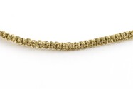 Cordón de joyería de cinta de Macrame metálico Ø0.5mm Oro