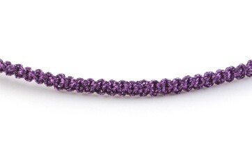 Metallic Macrame ribbon jewelry cord Ø0.5mm Purple