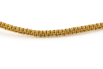 Metallic Macrame ribbon jewelry cord Ø0.5mm Yellow...