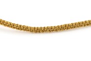 Cordón de joyería de cinta de Macrame metálico Ø0.5mm Oro Amarillo