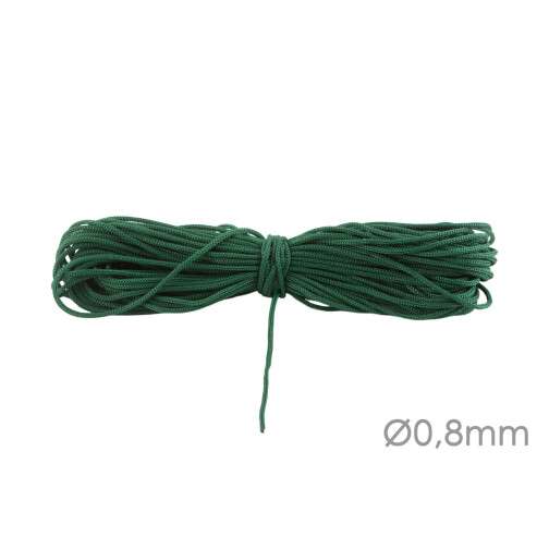 Macrame ribbon polyester cord Ø0.8mm Fir Green