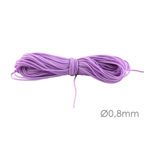Macrame ribbon polyester cord Ø0.8mm Lilac