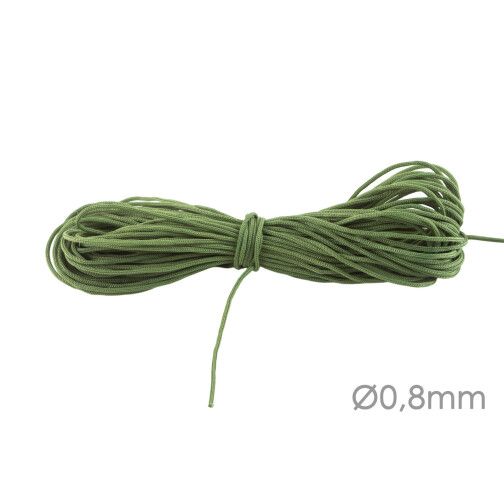 Macrame ribbon polyester cord Ø0.8mm Fern Green