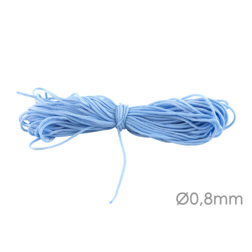 Macrame ribbon polyester cord Ø0.8mm Light Blue