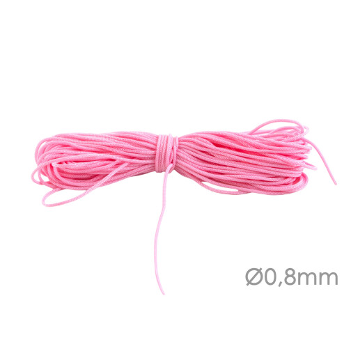 Macrame ribbon polyester cord Ø0.8mm Pink