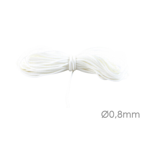 Macrame ribbon polyester cord Ø0.8mm White