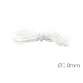 Ruban Macramé cordon polyester Ø0.8mm Blanc